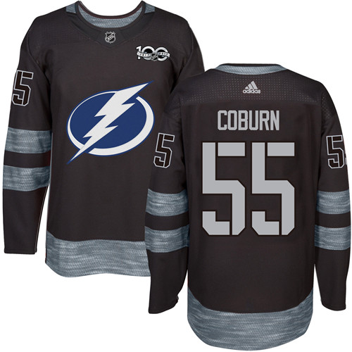 Adidas Lightning #55 Braydon Coburn Black 1917-100th Anniversary Stitched NHL Jersey
